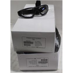 2 BOXES OF PYRAMEX SAFETY GLASSES, CLEAR LENS