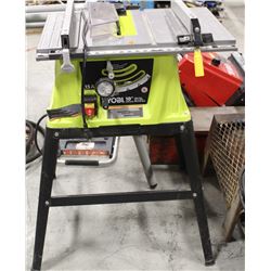 RYOBI 10" TABLE SAW ON STAND