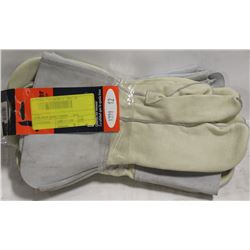 BUNDLE OF 4 PAIRS LEATHER WELDING MITTS SIZE 12