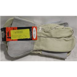 BUNDLE OF 4 PAIRS LEATHER WELDING MITTS SIZE 12