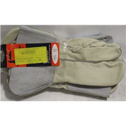 BUNDLE OF 4 PAIRS LEATHER WELDING MITTS SIZE 12
