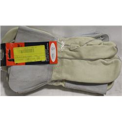 BUNDLE OF 4 PAIRS LEATHER WELDING MITTS SIZE 12