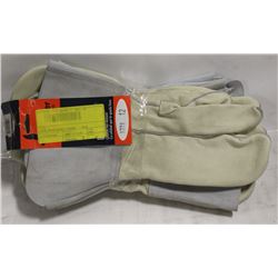BUNDLE OF 4 PAIRS LEATHER WELDING MITTS SIZE 12