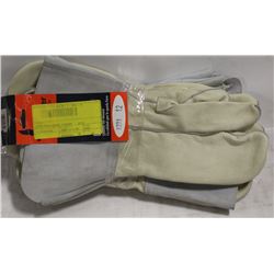 BUNDLE OF 4 PAIRS LEATHER WELDING MITTS SIZE 12