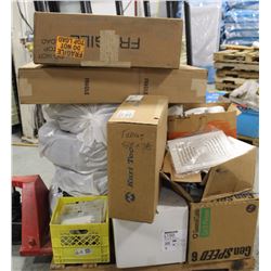 PALLET WITH SET OF 4 TIRES, NEW AIR VENTS & MORE