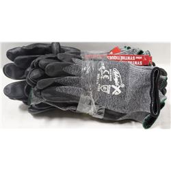 BUNDLE OF 8 PAIRS RUBBER PALMED WORK GLOVES