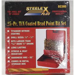 25 PC DRILL BITS 1/8" - 1/2" IN METAL INDEX