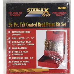 25 PC DRILL BITS 1/8" - 1/2" IN METAL INDEX