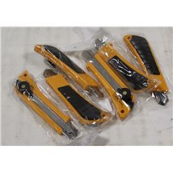 5 NEW BOX CUTTERS/OLFA STYLE KNIVES