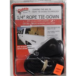 LOT OF 3 QUICKIE 1/4" ROPE TIE-DOWNS