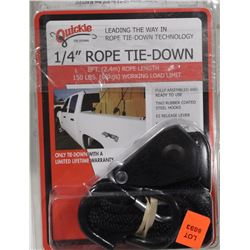 LOT OF 3 QUICKIE 1/4" ROPE TIE-DOWNS