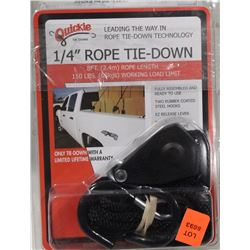 LOT OF 3 QUICKIE 1/4" ROPE TIE-DOWNS
