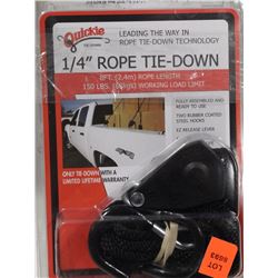LOT OF 3 QUICKIE 1/4" ROPE TIE-DOWNS