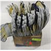 Image 1 : BOX OF APPROX 20 PAIRS LEATHER WORK GLOVES
