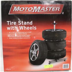 MOTOMASTER TIRE STAND WITH WHEELS