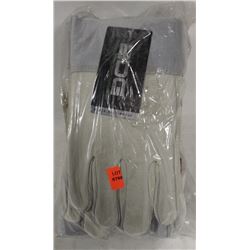 12 PAIR LEATHER WORK GLOVES SIZE LARGE