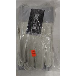 12 PAIR LEATHER WORK GLOVES SIZE LARGE