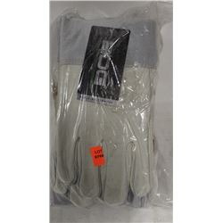 12 PAIR LEATHER WORK GLOVES SIZE LARGE