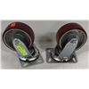 Image 1 : PAIR OF 6" SWIVEL CASTORS
