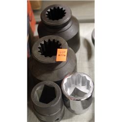 LOT OF 4 LARGE SOCKETS