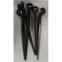 LOT OF 5 ASSORTED SPUD WRENCHES
