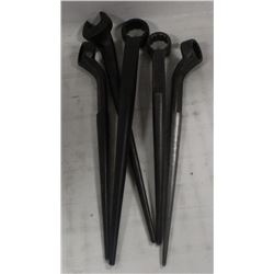LOT OF 5 ASSORTED SPUD WRENCHES