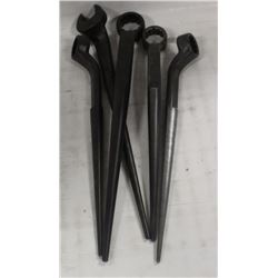 LOT OF 5 ASSORTED SPUD WRENCHES