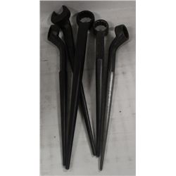 LOT OF 5 ASSORTED SPUD WRENCHES