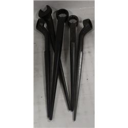 LOT OF 5 ASSORTED SPUD WRENCHES