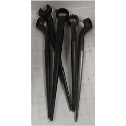 LOT OF 5 ASSORTED SPUD WRENCHES