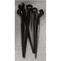 LOT OF 5 ASSORTED SPUD WRENCHES