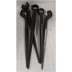 LOT OF 5 ASSORTED SPUD WRENCHES