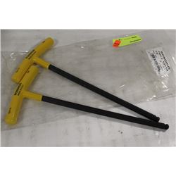 PAIR OF 3/8" BALL END T-HANDLES