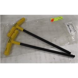 PAIR OF 3/8" BALL END T-HANDLES