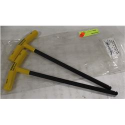 PAIR OF 3/8" BALL END T-HANDLES