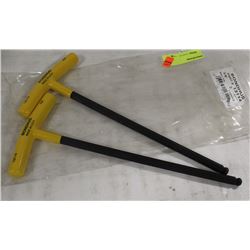 PAIR OF 3/8" BALL END T-HANDLES