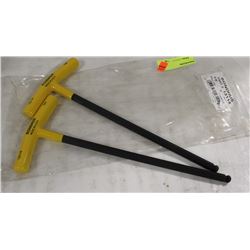 PAIR OF 3/8" BALL END T-HANDLES