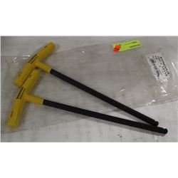 PAIR OF 3/8" BALL END T-HANDLES