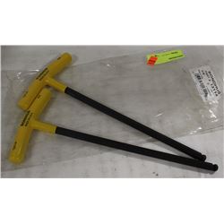 PAIR OF 3/8" BALL END T-HANDLES