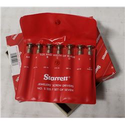 STARRETT 7 PIECE JEWELERS SCREW DRIVERS