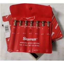 STARRETT 7 PIECE JEWELERS SCREW DRIVERS