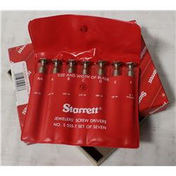 STARRETT 7 PIECE JEWELERS SCREW DRIVERS