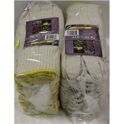 BUNDLE OF 24 PAIR SURE GRIP COTTON WORK GLOVES
