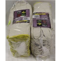 BUNDLE OF 24 PAIR SURE GRIP COTTON WORK GLOVES