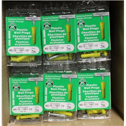 CASE OF WALL PLUGS WITH SCREWS