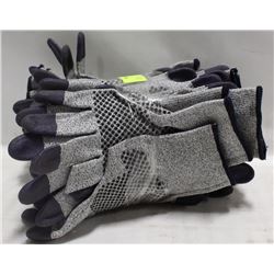 15 PAIRS GRIPPER WORK GLOVES SIZE MEDIUM
