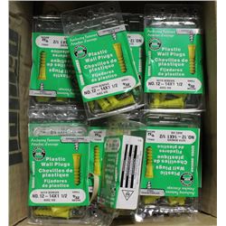 CASE OF WALL PLUGS WITH SCREWS