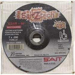 CASE OF 25 SAIT-Z-TECH CUTTING / NOTCHING WHEELS