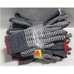 BUNDLE OF 7 PAIR THICK GRIP WORK GLOVES SZ LG