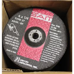 CASE OF 25 SAIT 4X1/4" GRINDING WHEEL